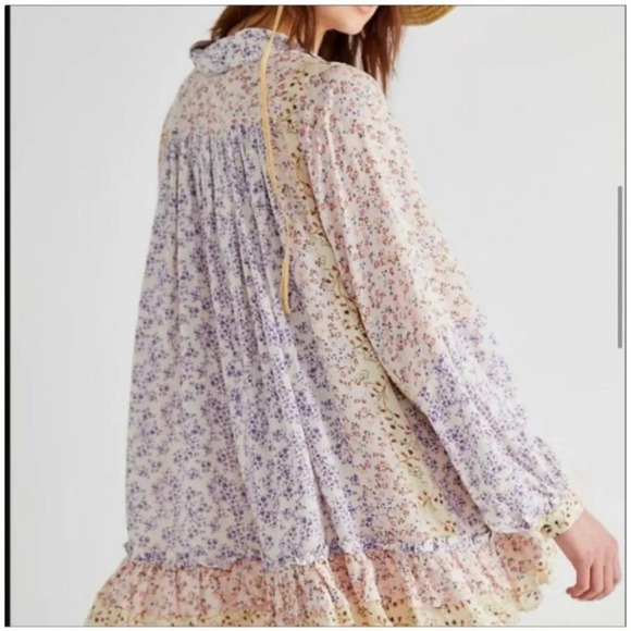 Free People Lost in you floral tunic mini dress - Picture 5 of 15